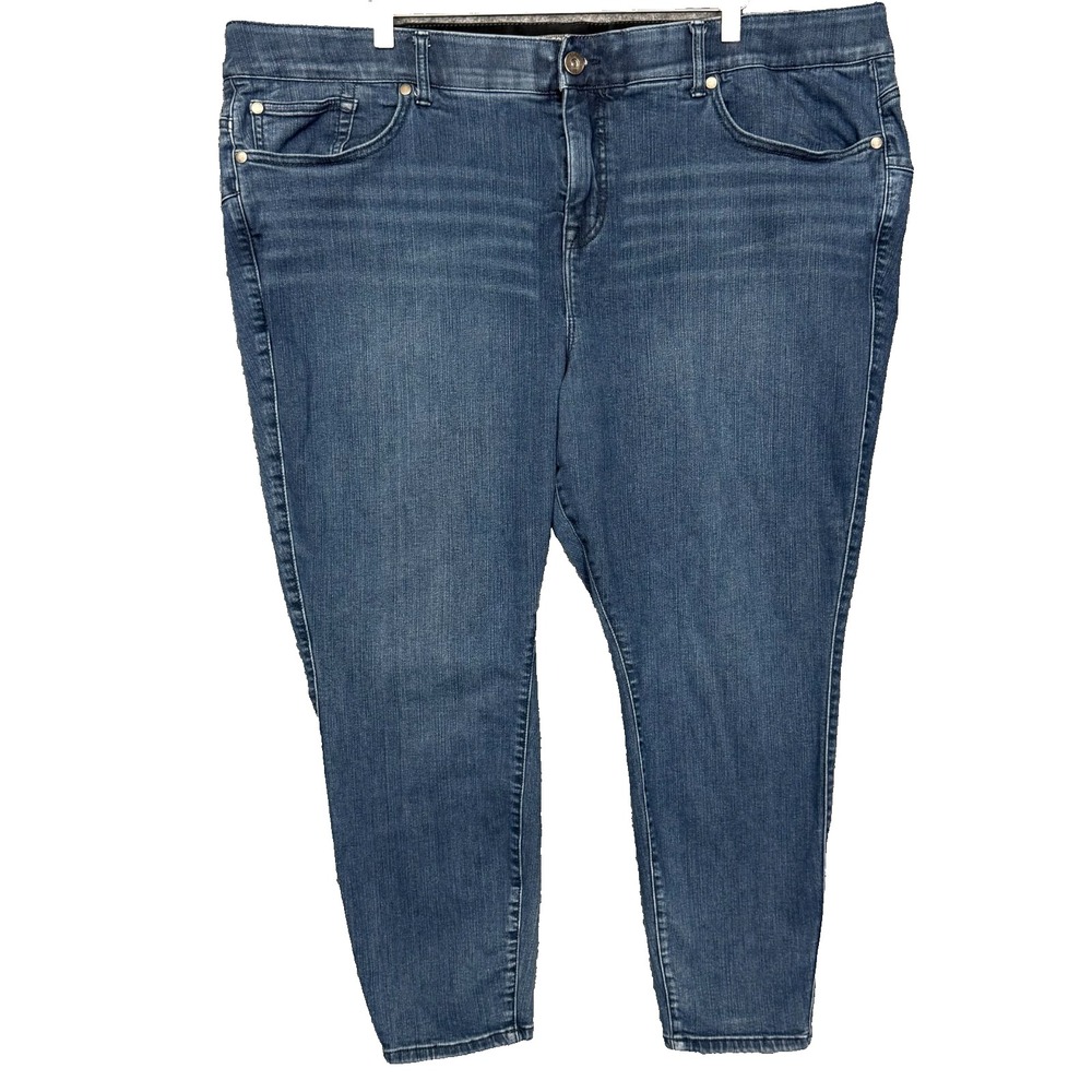 Torrid Jeans Womens 26S Short Blue Bombshell Skinny Slimming Panel High Rise